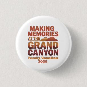 Making Memories at the Grand Canyon Travel 3 Cm Round Badge