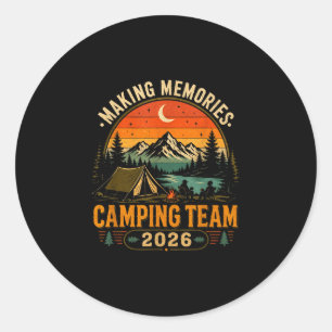 Making memories camping team 2026 matching classic round sticker