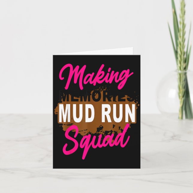 Making memories mud run squad mud running cardio card (Front)