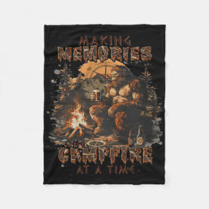 Making Memories One Campfire At A Time Bigfoot Fleece Blanket