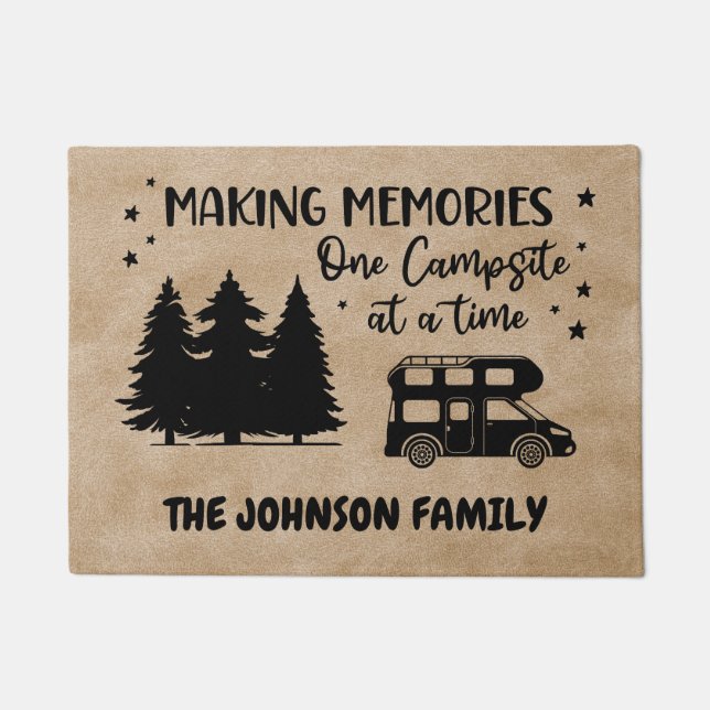 making memories one campsite at a time doormat (Front)