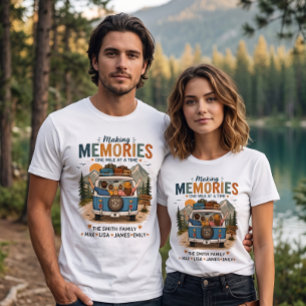 Making Memories One Mile at a Time Custom Family Tri-Blend Shirt