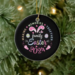 Making memories together Easter family 2024 Ceramic Tree Decoration