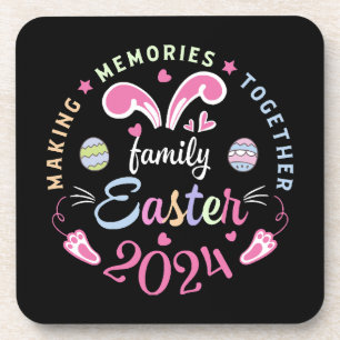 Making memories together Easter family 2024 Coaster