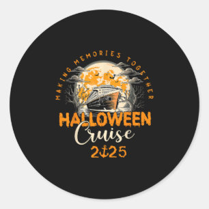 Making Memories Together Halloween Cruise Family V Classic Round Sticker