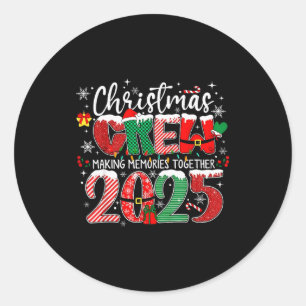 Making Memories Together Xmas Pajamas Family Chris Classic Round Sticker