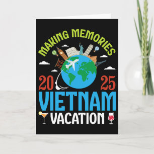 Making Memories Vietnam Vacation 2025 Travel Coupl Card