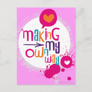 Making My Own Way Postcard