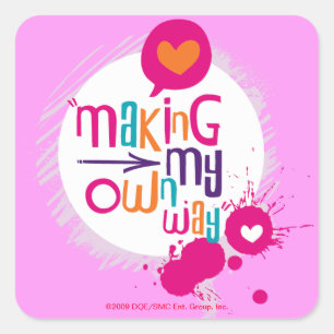 Making My Own Way Square Sticker