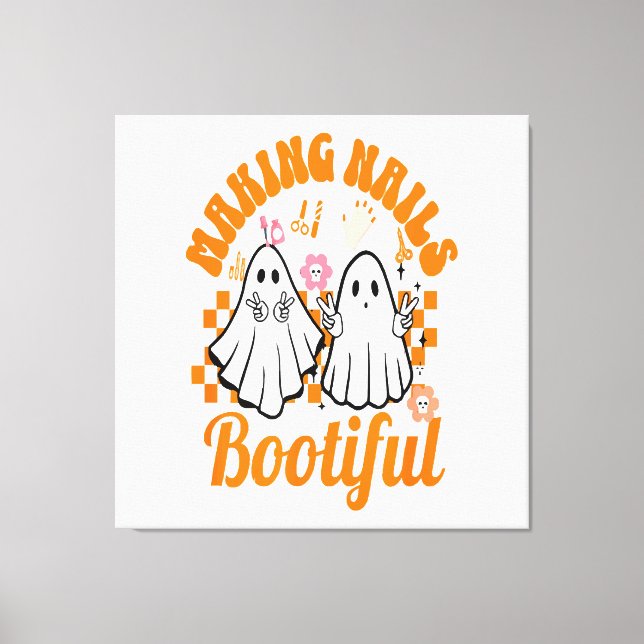 Making Nails Bootiful Halloween Canvas Print (Front)