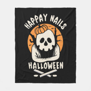 Making Nails Bootiful Halloween Fleece Blanket