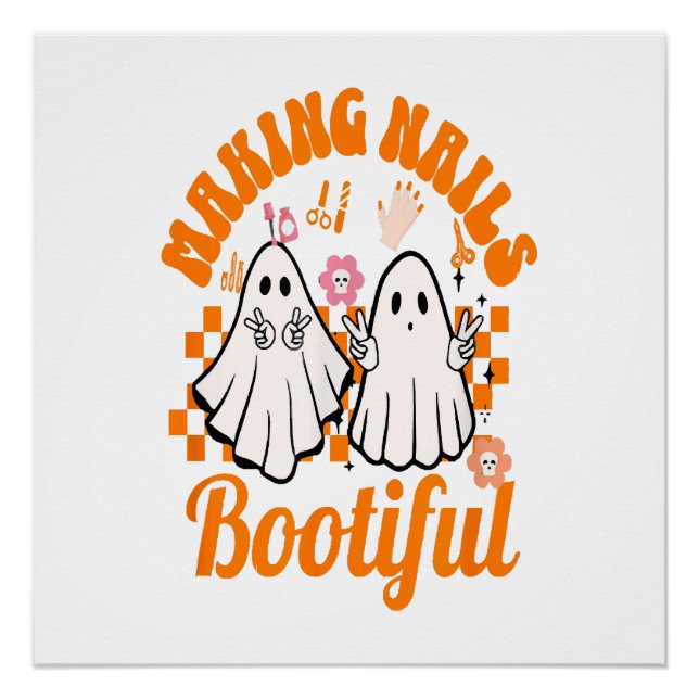 making nails bootiful halloween poster (Front)