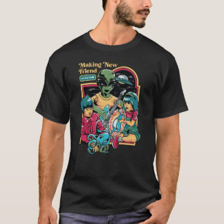 Making New Friends – Alien Social Skill Vintage T-Shirt