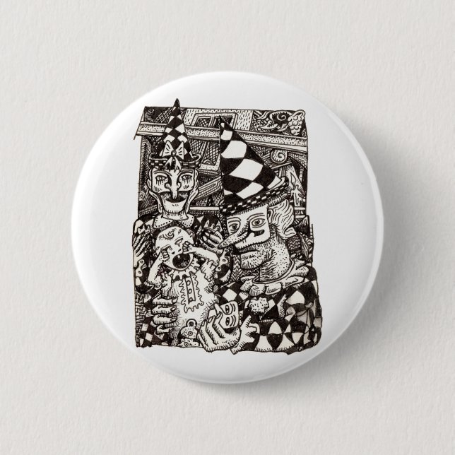 Making-of-the-man by Brian Benson 6 Cm Round Badge (Front)