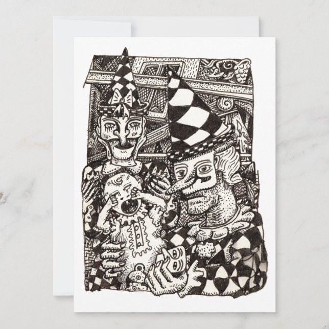 Making of the Man Flat Card (Front)