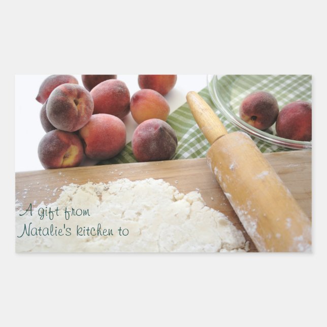 making peach pie gift from kitchen sticker (Front)