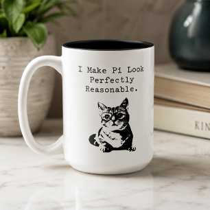 Making Pi Look Reasonable Math Humour Gift Two-Tone Coffee Mug