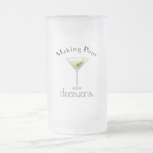 Making Pour Decisions with Martini Glass Frosted Glass Beer Mug