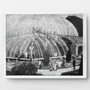 Making repairs to the Great Conservatory at Chatsw Plaque