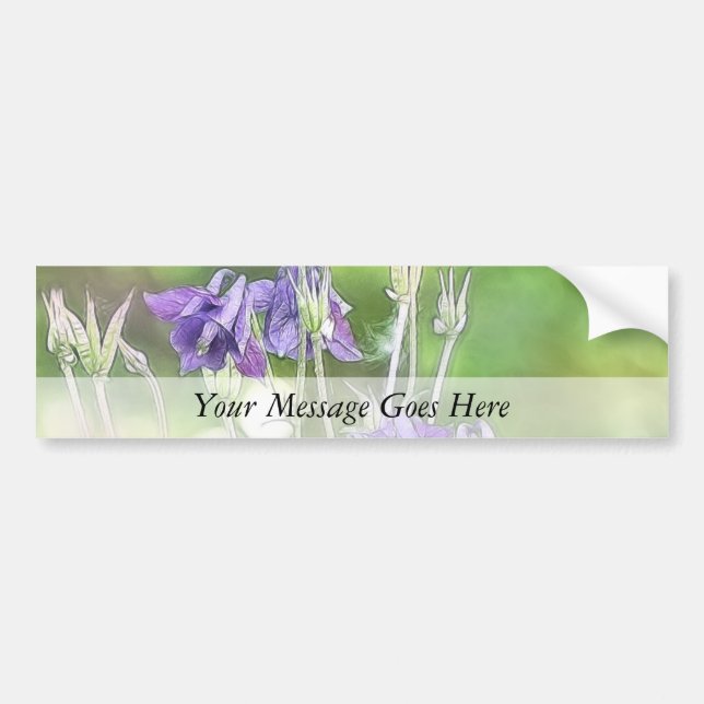 Making Seeds - Blue Columbines Bumper Sticker (Front)
