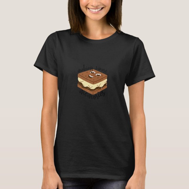 Making Smore Memories - S'mores Camping  Marshmall T-Shirt (Front)