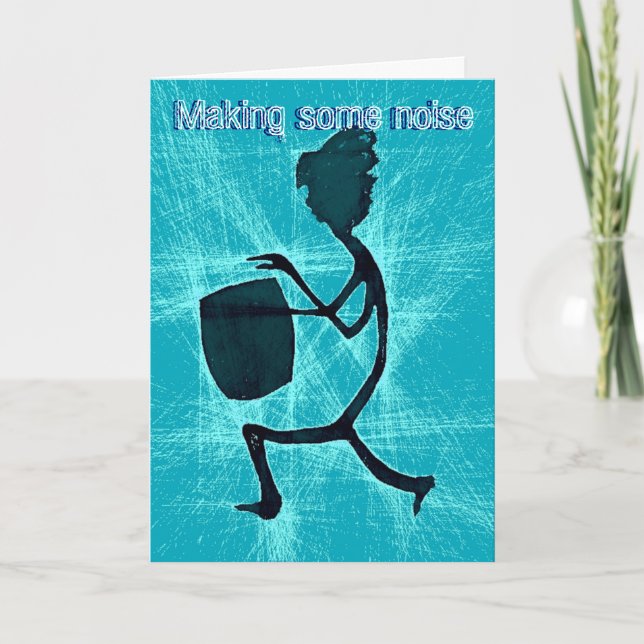 Making Some Noise Frantic Drummer Birthday Card (Front)