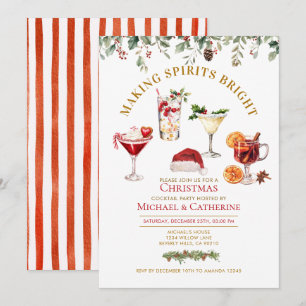 Making Spirit Bright Christmas Holiday Party Invitation