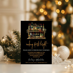 Making Spirits Bright, Champagne Cocktail Party Invitation