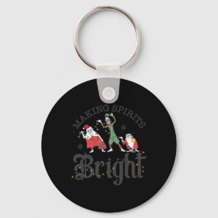 Making Spirits Bright Christmas Haunted Ghosts Key Ring