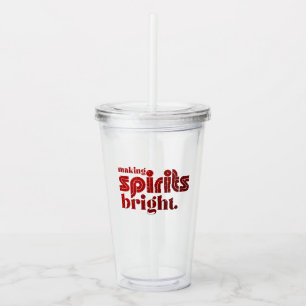 Making spirits bright - Christmas retro Acrylic Tumbler