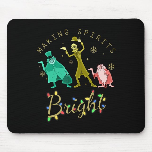 Making Spirits Bright Christmas Retro Groovy Chris Mouse Mat (Front)