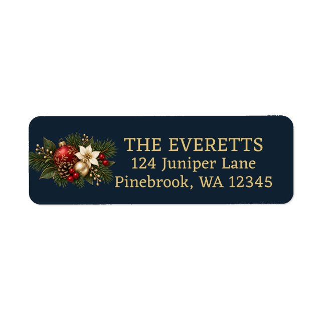 Making Spirits Bright Christmas Return Address  (Front)