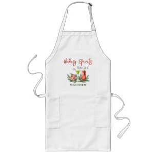 Making Spirits Bright Colorful Cocktails Custom Long Apron