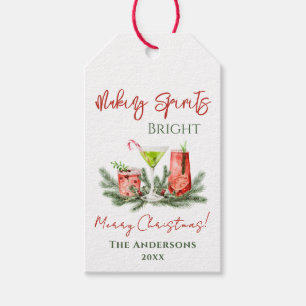 Making Spirits Bright Custom Holiday Gift Tags