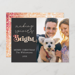 Making Spirits Bright Custom Photo Christmas Card