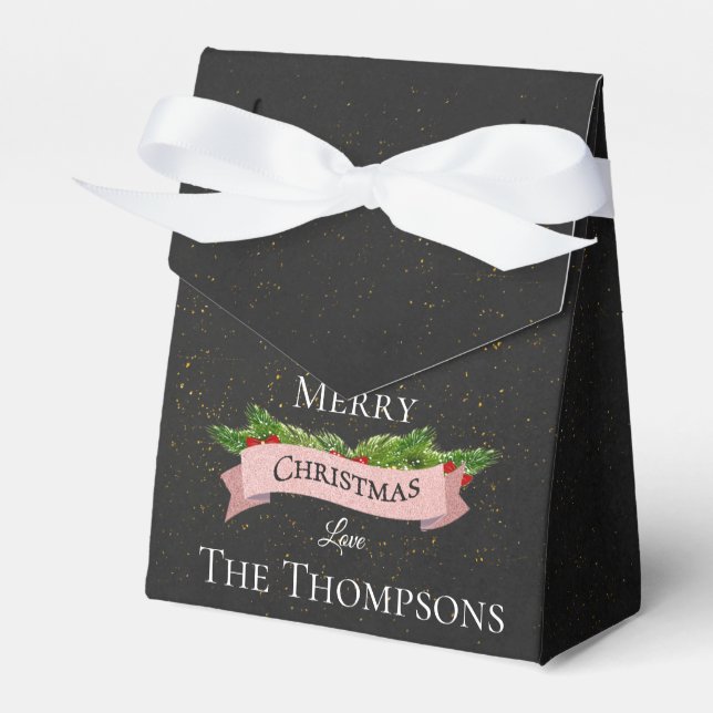 Making Spirits Bright Cute Chalkboard Christmas Favour Box (Front Side)
