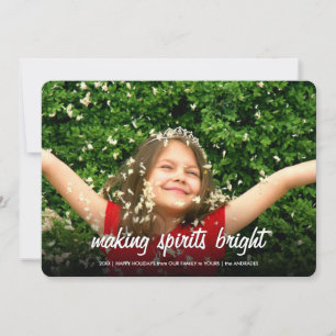 Making Spirits Bright Flat Holiday Photo Christmas