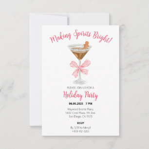 Making Spirits Bright Gingerbread Martini Invite