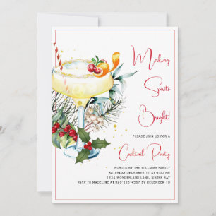 Making Spirits Bright Holiday Cocktail Party  Invitation