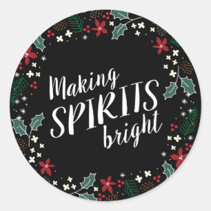 Making Spirits Bright Holiday Garland Sticker