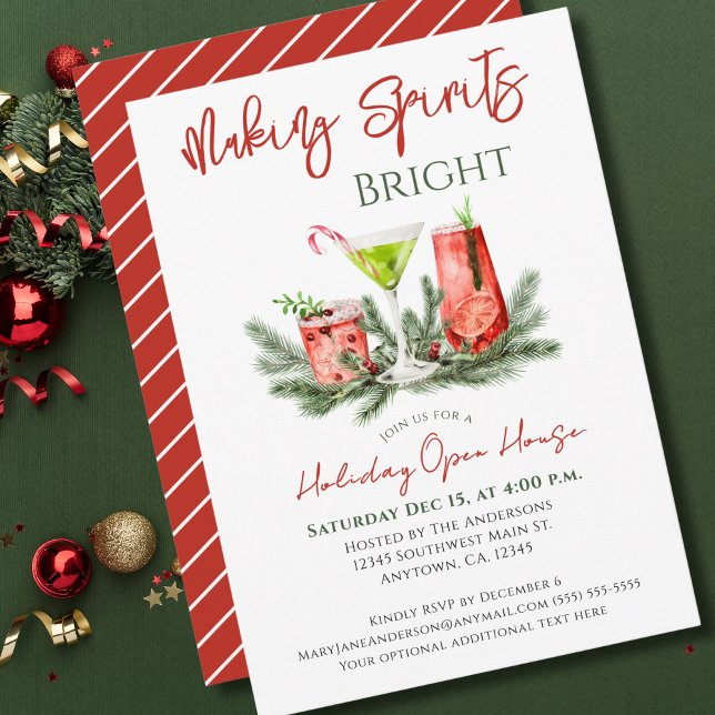 Making Spirits Bright Holiday Open House  Card (Creator Uploaded)