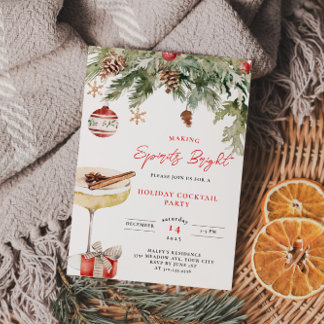 Making Spirits Bright Holiday Party Invitation