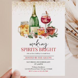 Making Spirits Bright Holiday Party Invitation