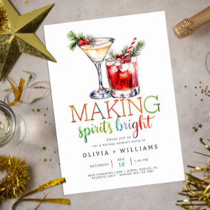 Making Spirits Bright Holiday Party Invitation