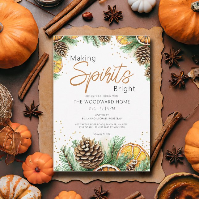 Making Spirits Bright Holiday Party Invitation (Creator Uploaded)