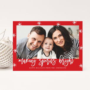 Making Spirits Bright   Holiday Photo Card