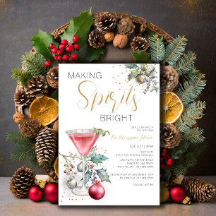 Making Spirits Bright New Year's Party Invitation