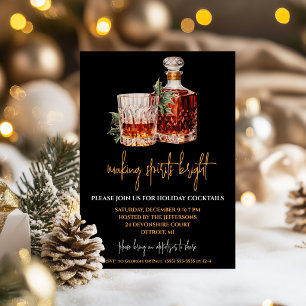 Making Spirits Bright, Scotch, Cocktail Party Invitation