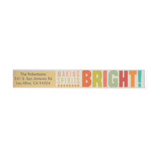 Making Spirits Bright - Wraparound Address Label