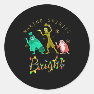 Making Srits Bright Christmas Retro Groovy Christm Classic Round Sticker